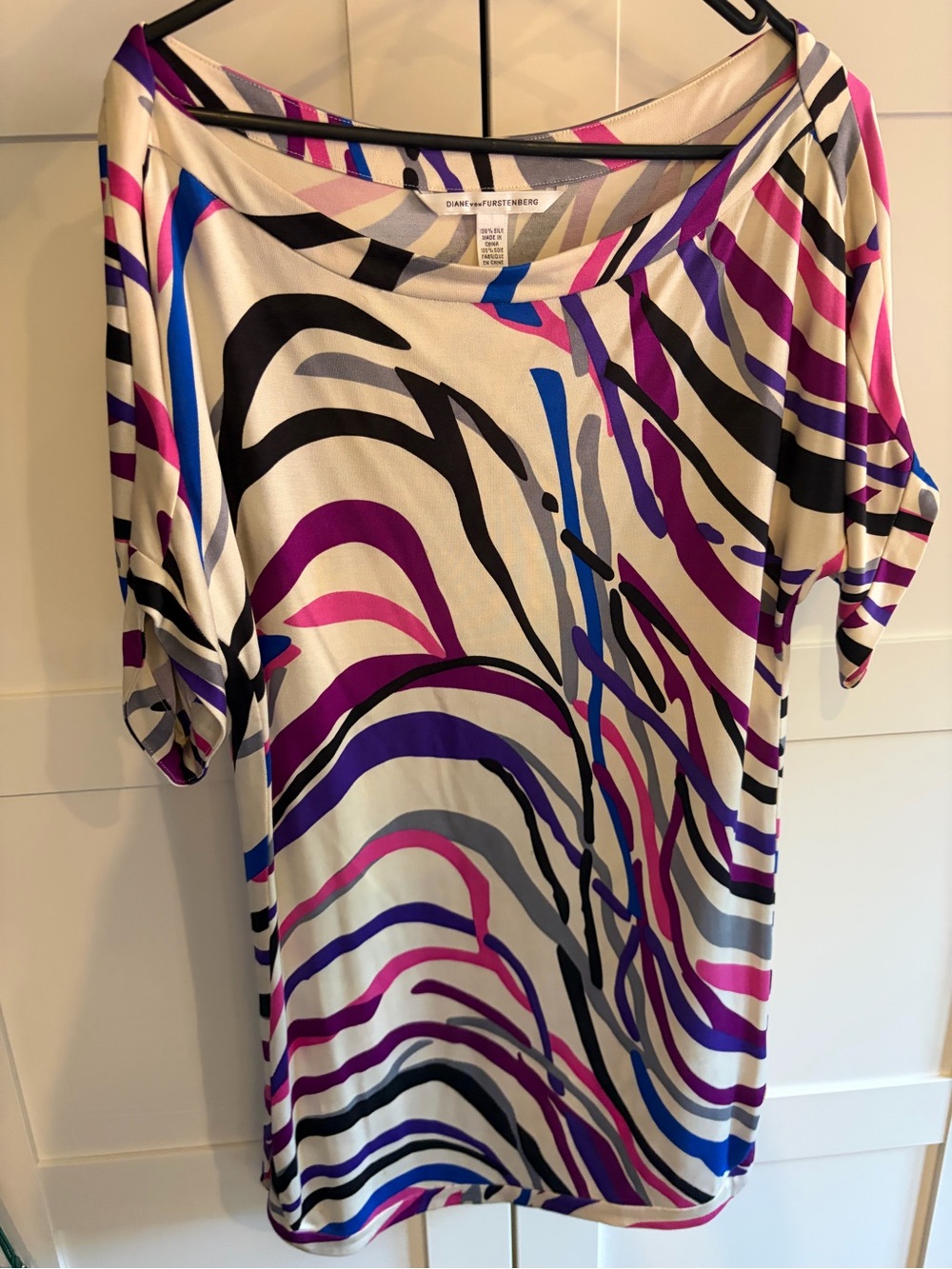 Diane von Furstenberg Multicolor Wave-Print dress